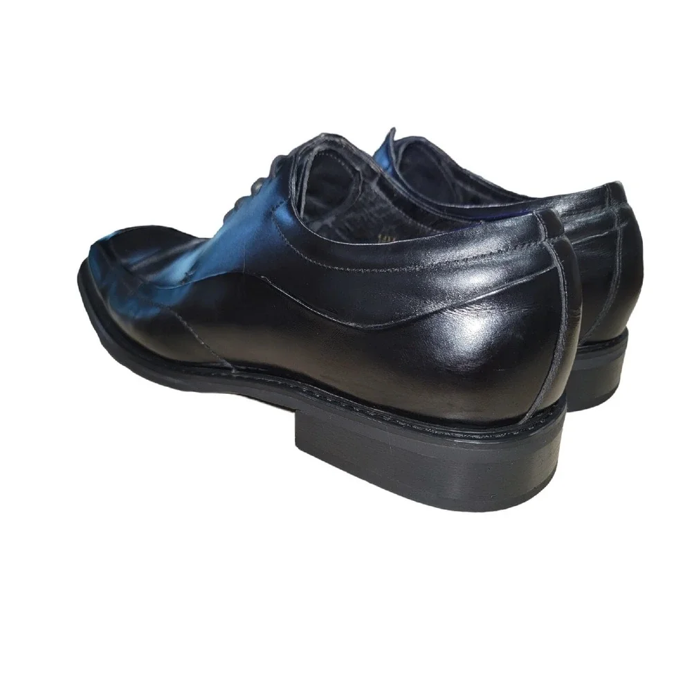 Florsheim Cornell Men's Size 14 M Black Leather Square‎ Toe Lace Up Dress Shoes